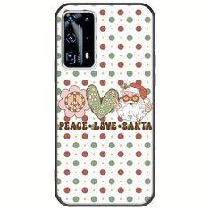 Peace Love Santa Huawei P40 Black TPU (Μαύρη Σιλικόνη)