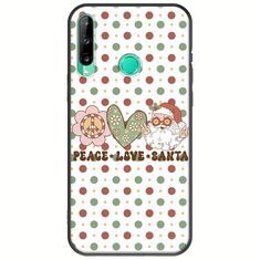 Peace Love Santa Huawei P40 Lite E Black TPU (Μαύρη Σιλικόνη)