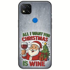 All I Want For Christmas Is - Wine Xiaomi Redmi 9C Black TPU (Μαύρη Σιλικόνη)