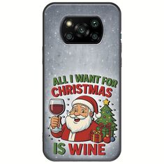 All I Want For Christmas Is - Wine Xiaomi Poco X3 NFC / X3 Pro Black TPU (Μαύρη Σιλικόνη)