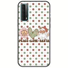 Peace Love Santa Huawei P Smart 2021 Black TPU (Μαύρη Σιλικόνη)