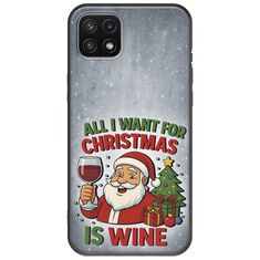 All I Want For Christmas Is - Wine Samsung Galaxy A22 5G Black TPU (Μαύρη Σιλικόνη)