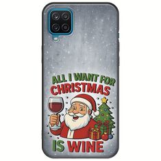 All I Want For Christmas Is - Wine Samsung Galaxy M12 Black TPU (Μαύρη Σιλικόνη)