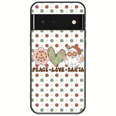 Peace Love Santa Google Pixel 6 5G Black TPU (Μαύρη Σιλικόνη)