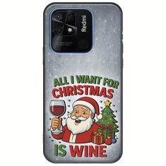 All I Want For Christmas Is - Wine Xiaomi Redmi 10C Black TPU (Μαύρη Σιλικόνη)