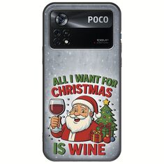 All I Want For Christmas Is - Wine Xiaomi Poco X4 Pro 5G Black TPU (Μαύρη Σιλικόνη)