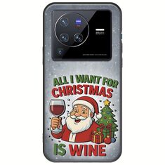 All I Want For Christmas Is - Wine Vivo X80 Pro Black TPU (Μαύρη Σιλικόνη)