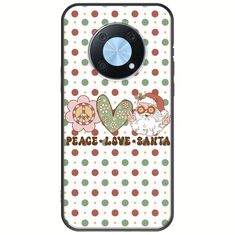Peace Love Santa Huawei Nova Y90 Black TPU (Μαύρη Σιλικόνη)