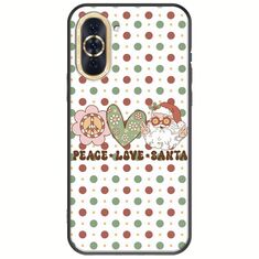 Peace Love Santa Huawei Nova 10 Black TPU (Μαύρη Σιλικόνη)