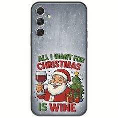 All I Want For Christmas Is - Wine Samsung Galaxy A34 5G Black TPU (Μαύρη Σιλικόνη)