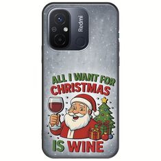 All I Want For Christmas Is - Wine Xiaomi Redmi 12C Black TPU (Μαύρη Σιλικόνη)