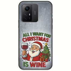 All I Want For Christmas Is - Wine Xiaomi Redmi Note 12S Black TPU (Μαύρη Σιλικόνη)