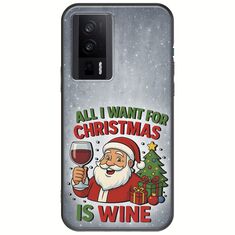 All I Want For Christmas Is - Wine Xiaomi Poco F5 Pro 5G Black TPU (Μαύρη Σιλικόνη)