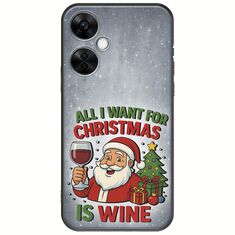 All I Want For Christmas Is - Wine OnePlus Nord CE 3 Lite 5G Black TPU (Μαύρη Σιλικόνη)