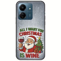 All I Want For Christmas Is - Wine Xiaomi Poco C65 Black TPU (Μαύρη Σιλικόνη)