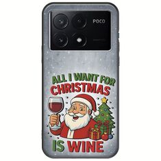 All I Want For Christmas Is - Wine Xiaomi Poco X6 Pro 5G Black TPU (Μαύρη Σιλικόνη)