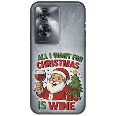 All I Want For Christmas Is - Wine Oppo A79 5G Black TPU (Μαύρη Σιλικόνη)