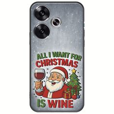 All I Want For Christmas Is - Wine Xiaomi Poco F6 5G Black TPU (Μαύρη Σιλικόνη)