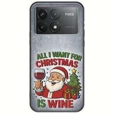 All I Want For Christmas Is - Wine Xiaomi Poco F6 Pro 5G Black TPU (Μαύρη Σιλικόνη)