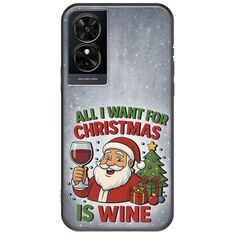 All I Want For Christmas Is - Wine TCL 50 SE Black TPU (Μαύρη Σιλικόνη)
