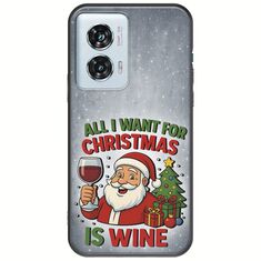 All I Want For Christmas Is - Wine Motorola Edge 50 Fusion 5G Black TPU (Μαύρη Σιλικόνη)