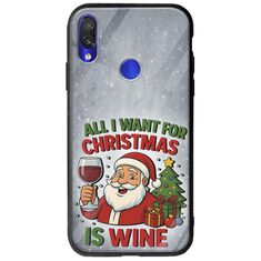 All I Want For Christmas Is - Wine Xiaomi Redmi Note 7 Groove TPU (Tempered Glass και TPU)