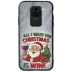 All I Want For Christmas Is - Wine Xiaomi Redmi Note 9 Groove TPU (Tempered Glass και TPU)