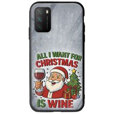All I Want For Christmas Is - Wine Xiaomi Poco M3 Groove TPU (Tempered Glass και TPU)