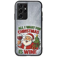 All I Want For Christmas Is - Wine Samsung Galaxy S21 Ultra Groove TPU (Tempered Glass και TPU)
