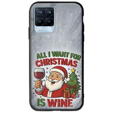 All I Want For Christmas Is - Wine Realme 8 / 8 Pro Groove TPU (Tempered Glass και TPU)