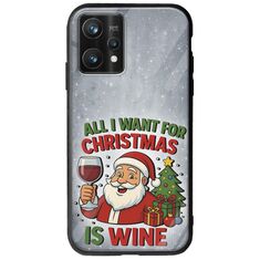 All I Want For Christmas Is - Wine Realme 9 Pro Plus Groove TPU (Tempered Glass και TPU)