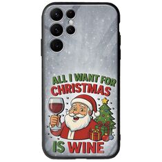 All I Want For Christmas Is - Wine Samsung Galaxy S22 Ultra Groove TPU (Tempered Glass και TPU)