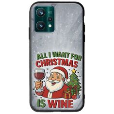 All I Want For Christmas Is - Wine Realme 9 5G Groove TPU (Tempered Glass και TPU)