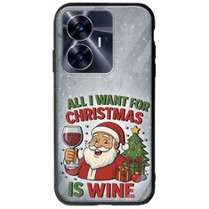 All I Want For Christmas Is - Wine Realme C55 Groove TPU (Tempered Glass και TPU)