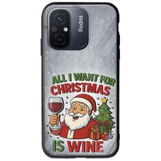 All I Want For Christmas Is - Wine Xiaomi Redmi 12C Groove TPU (Tempered Glass και TPU)
