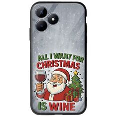 All I Want For Christmas Is - Wine Realme C53 Groove TPU (Tempered Glass και TPU)