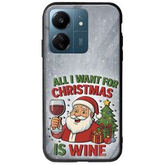 All I Want For Christmas Is - Wine Xiaomi Poco C65 Groove TPU (Tempered Glass και TPU)