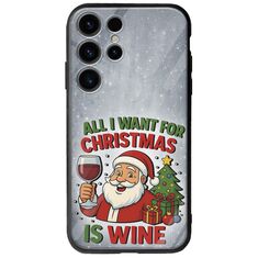 All I Want For Christmas Is - Wine Samsung Galaxy S25 Ultra 5G Groove TPU (Tempered Glass και TPU)