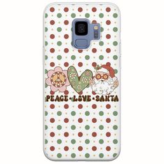 Peace Love Santa Samsung Galaxy S9 Flexible TPU (Διάφανη Σιλικόνη)