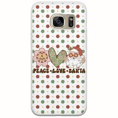 Peace Love Santa Samsung Galaxy S7 Edge Flexible TPU (Διάφανη Σιλικόνη)
