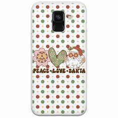 Peace Love Santa Samsung Galaxy A8(2018) Flexible TPU (Διάφανη Σιλικόνη)