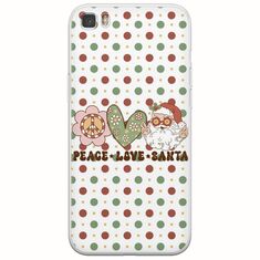 Peace Love Santa Huawei P8 Lite Flexible TPU (Διάφανη Σιλικόνη)