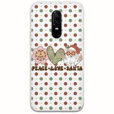 Peace Love Santa OnePlus 6 Flexible TPU (Διάφανη Σιλικόνη)