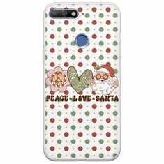 Peace Love Santa Huawei Y6 Prime 2018 Flexible TPU (Διάφανη Σιλικόνη)
