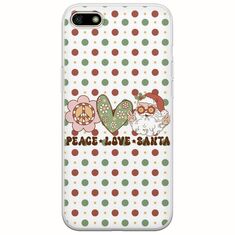 Peace Love Santa Huawei Y5 2018 Flexible TPU (Διάφανη Σιλικόνη)