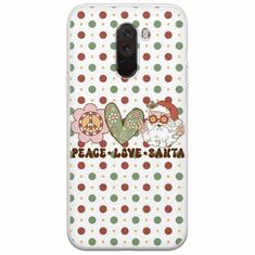 Peace Love Santa Xiaomi Pocophone F1 Flexible TPU (Διάφανη Σιλικόνη)