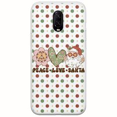 Peace Love Santa OnePlus 6T Flexible TPU (Διάφανη Σιλικόνη)