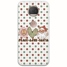 Peace Love Santa Motorola Moto G5S Flexible TPU (Διάφανη Σιλικόνη)