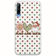 Peace Love Santa Samsung Galaxy A70 Flexible TPU (Διάφανη Σιλικόνη)