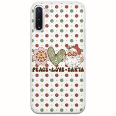 Peace Love Santa Samsung Galaxy Note 10 Flexible TPU (Διάφανη Σιλικόνη)
